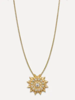 14K Diamond Dahlia Necklace