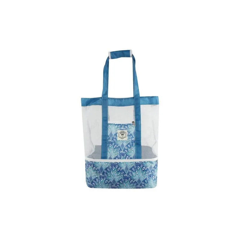 2-in-1 Insulated Beach Cooler and Carry Bag Peacocks