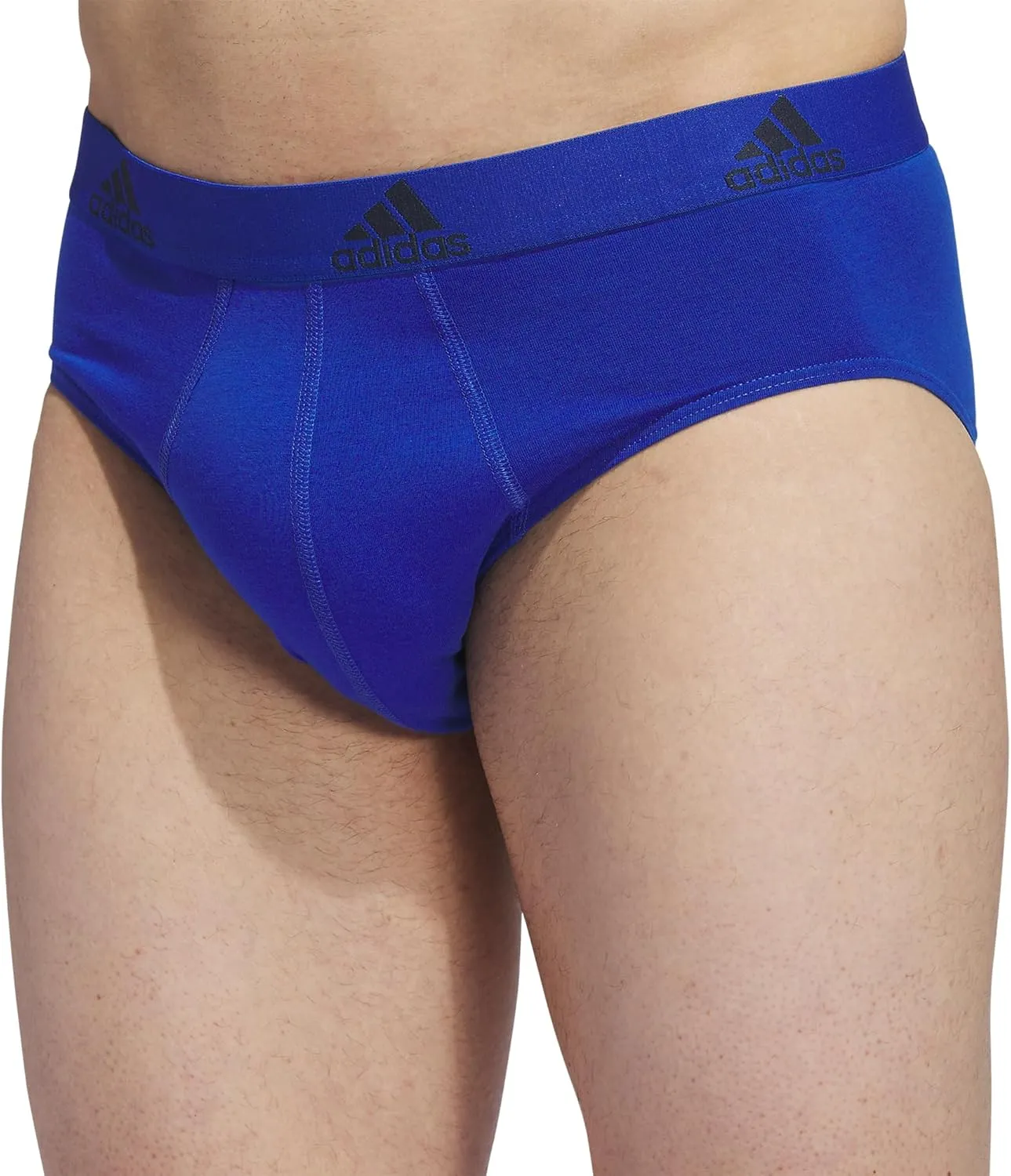 adidas Men's Performance Stretch Cotton Brief Underwear (3-Pack) Designed for Active Comfort and All Day Wear