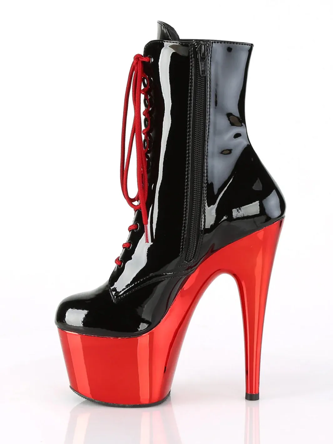 ADORE-1020 - BLACK PATENT & RED CHROME ✰ PRE ORDER ✰