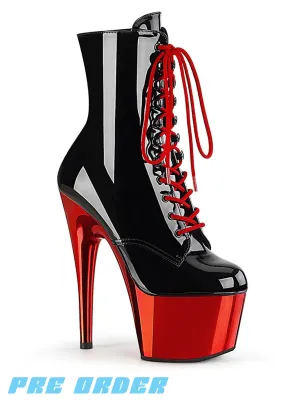 ADORE-1020 - BLACK PATENT & RED CHROME ✰ PRE ORDER ✰