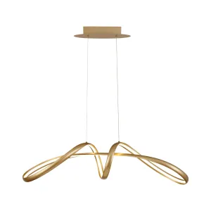 Agora Large Oval Pendant, 1 x 39W LED, 3000K, 1950lm, Sand Gold, 3yrs Warranty