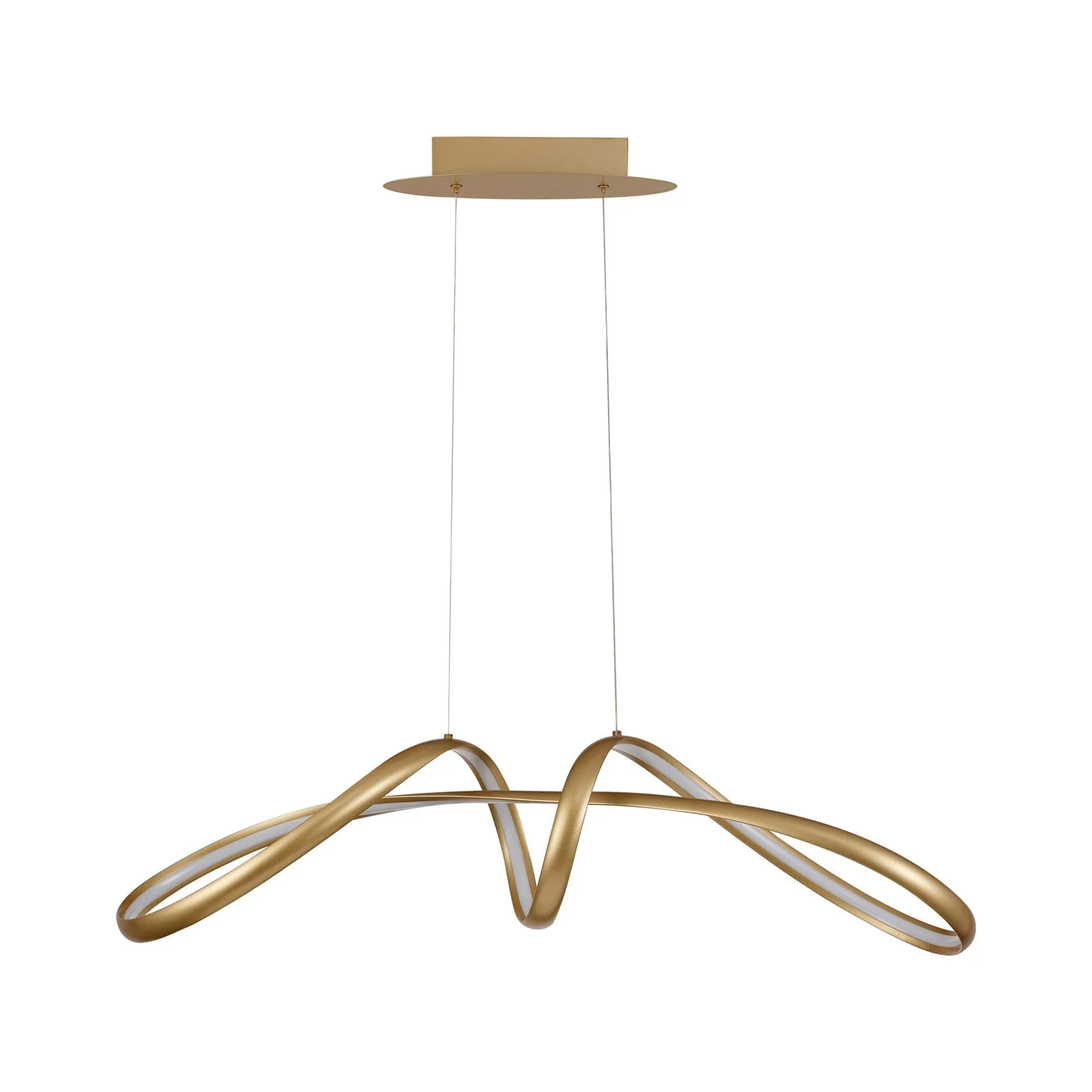 Agora Large Oval Pendant, 1 x 39W LED, 3000K, 1950lm, Sand Gold, 3yrs Warranty