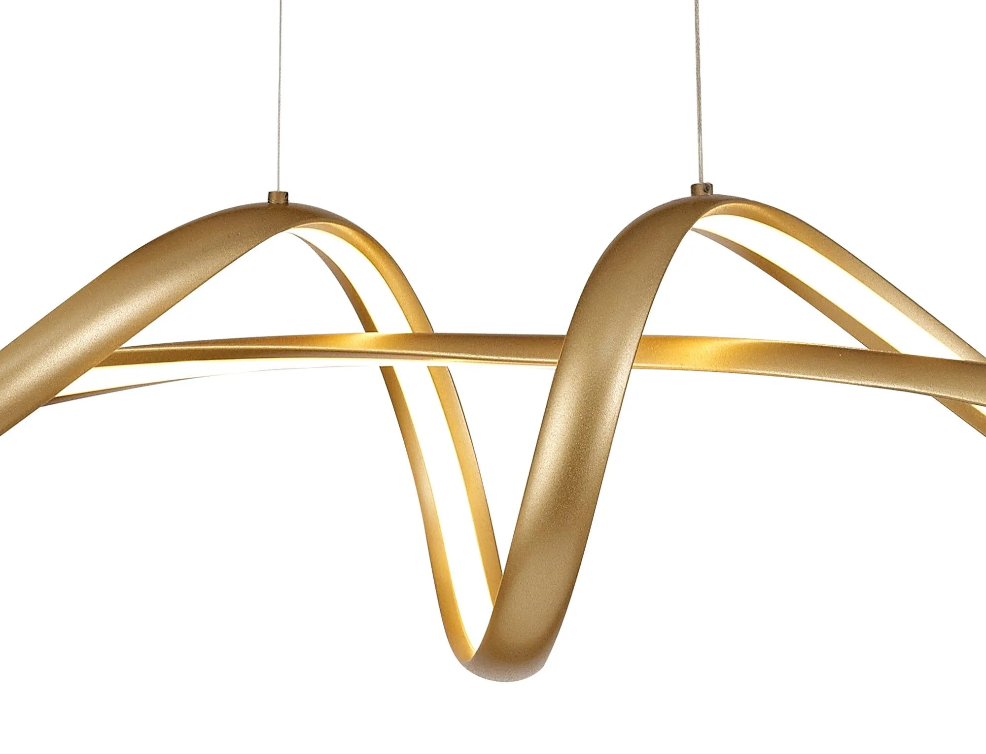 Agora Large Oval Pendant, 1 x 39W LED, 3000K, 1950lm, Sand Gold, 3yrs Warranty