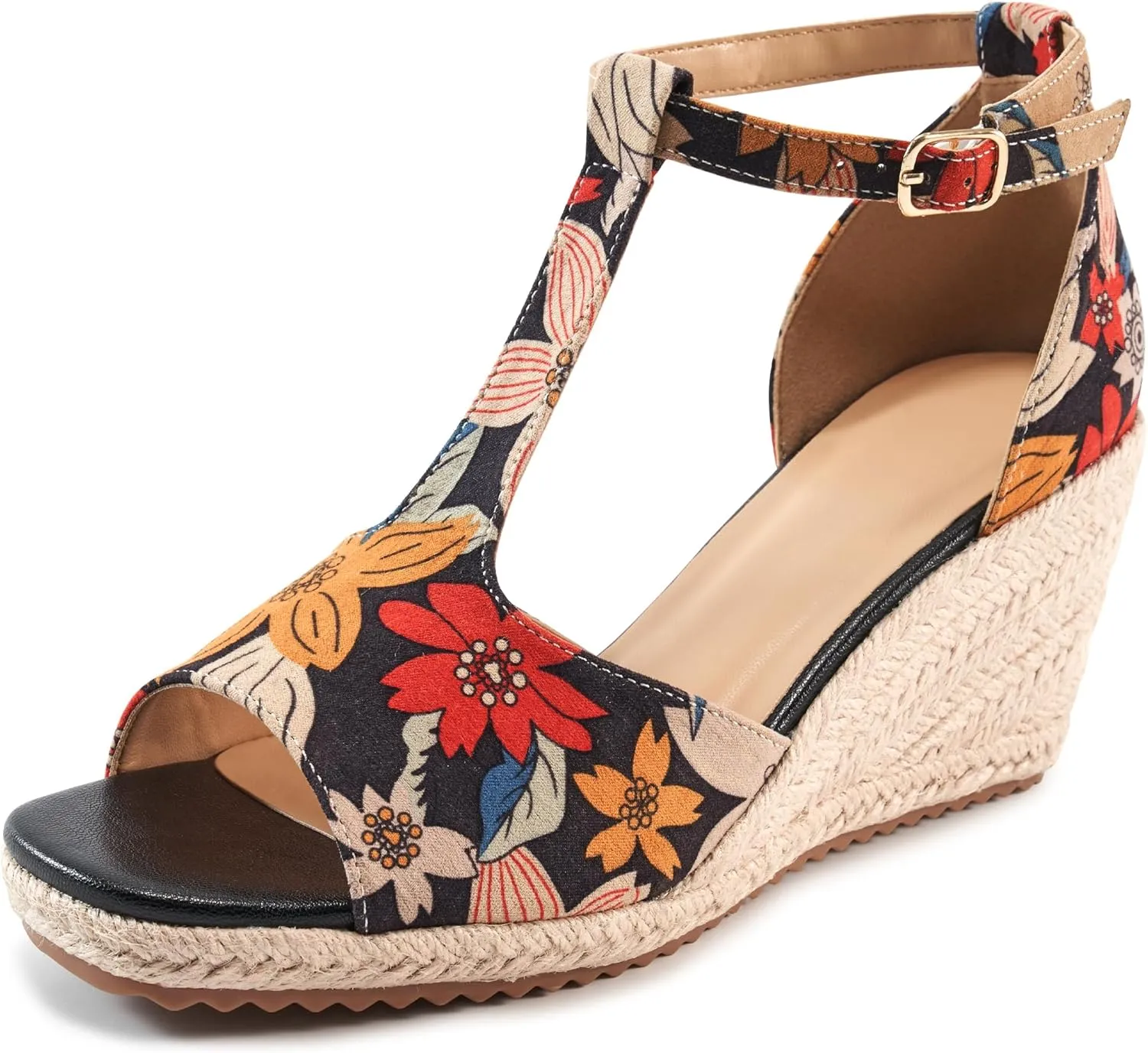 Alicegana Sandals for Women 2025 Wedges Heels Dressy Summer Open Toe Platforms Shoes Comfortable Walking Sandal