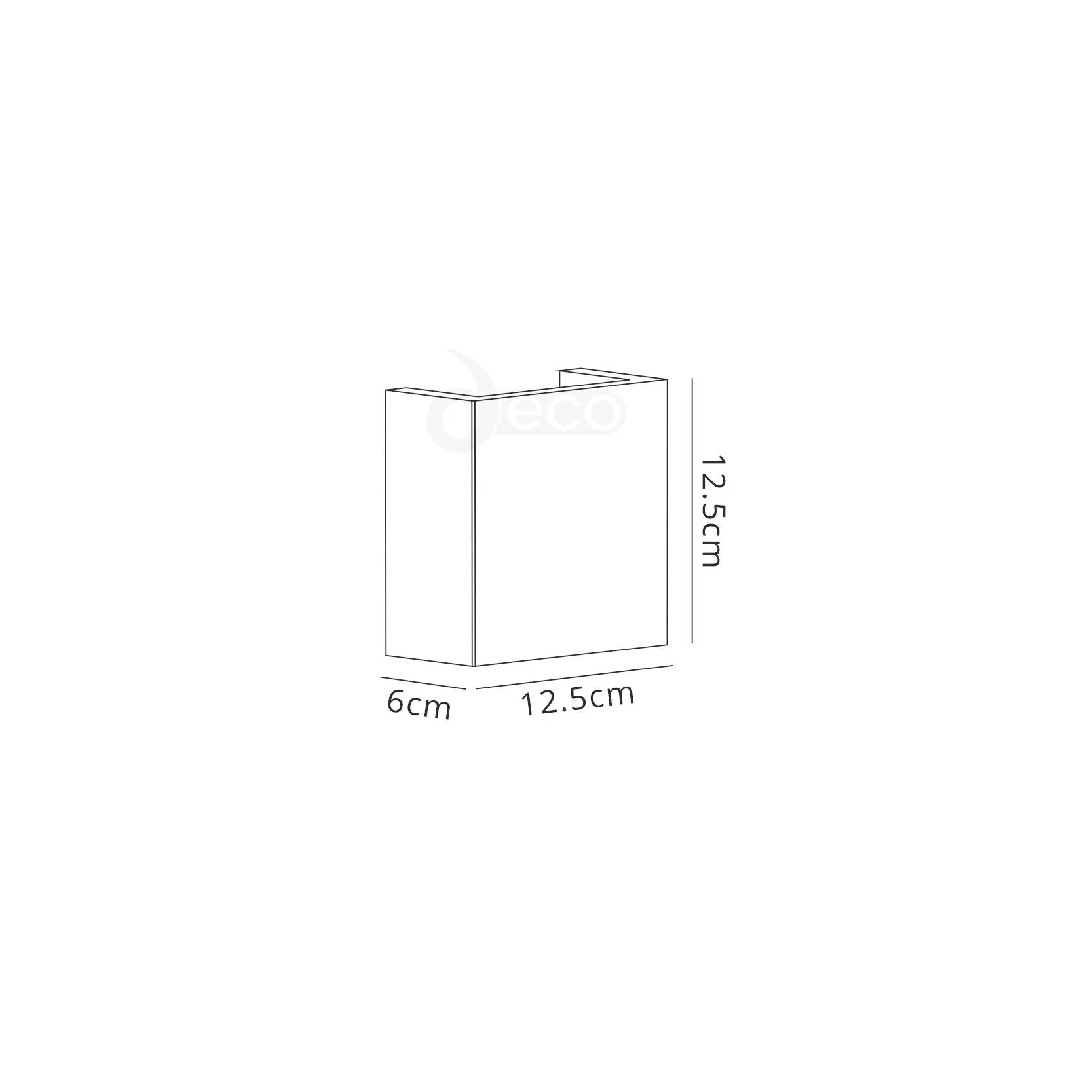 Alina Square Wall Lamp, 6.5W LED, 3000K, 592lm, White Paintable Gypsum, 3yrs Warranty
