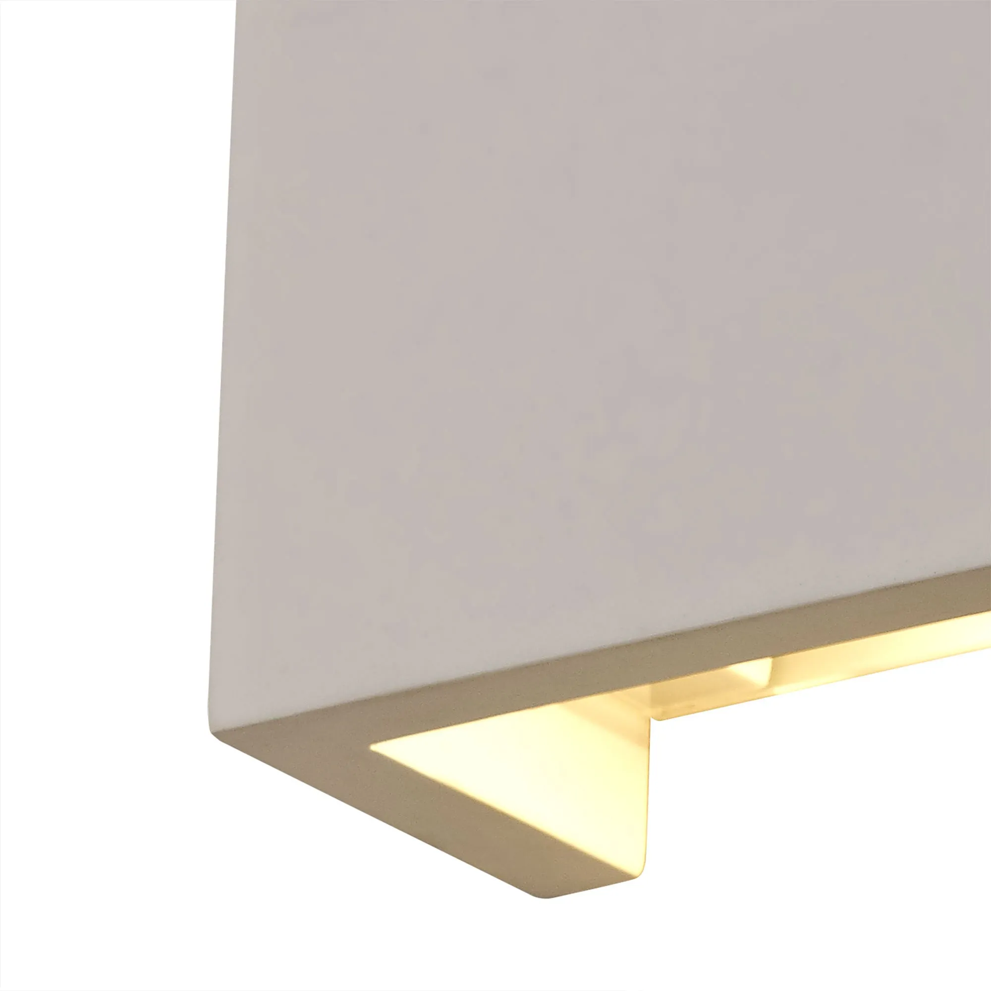 Alina Square Wall Lamp, 6.5W LED, 3000K, 592lm, White Paintable Gypsum, 3yrs Warranty
