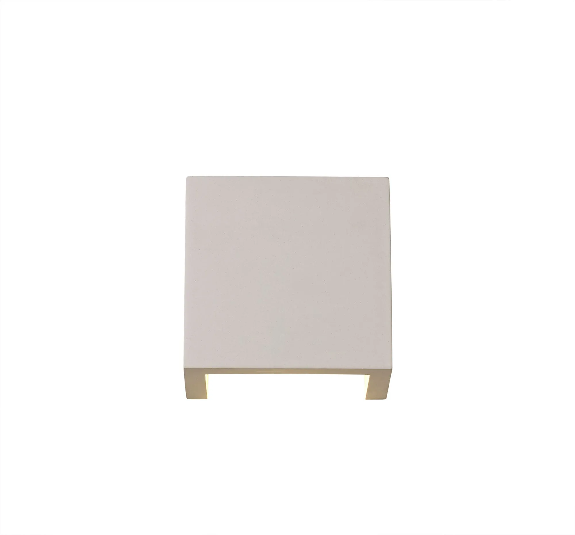 Alina Square Wall Lamp, 6.5W LED, 3000K, 592lm, White Paintable Gypsum, 3yrs Warranty