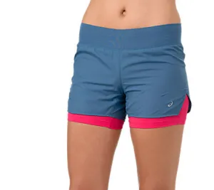 Asics Cool 2-in-1 3.5inch Women's Azure/Pixel Pink Shorts 154533-400