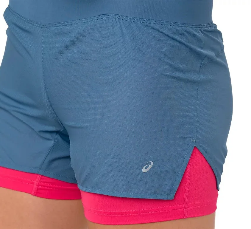 Asics Cool 2-in-1 3.5inch Women's Azure/Pixel Pink Shorts 154533-400