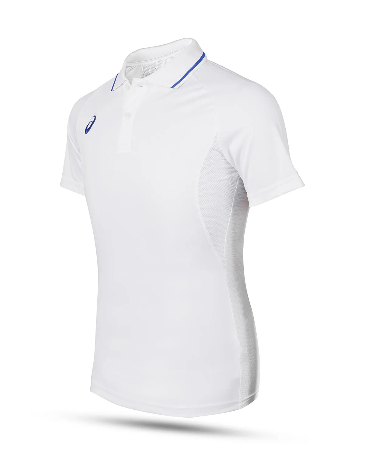 Asics Cricket Short Sleeve Shirt - White - Senior