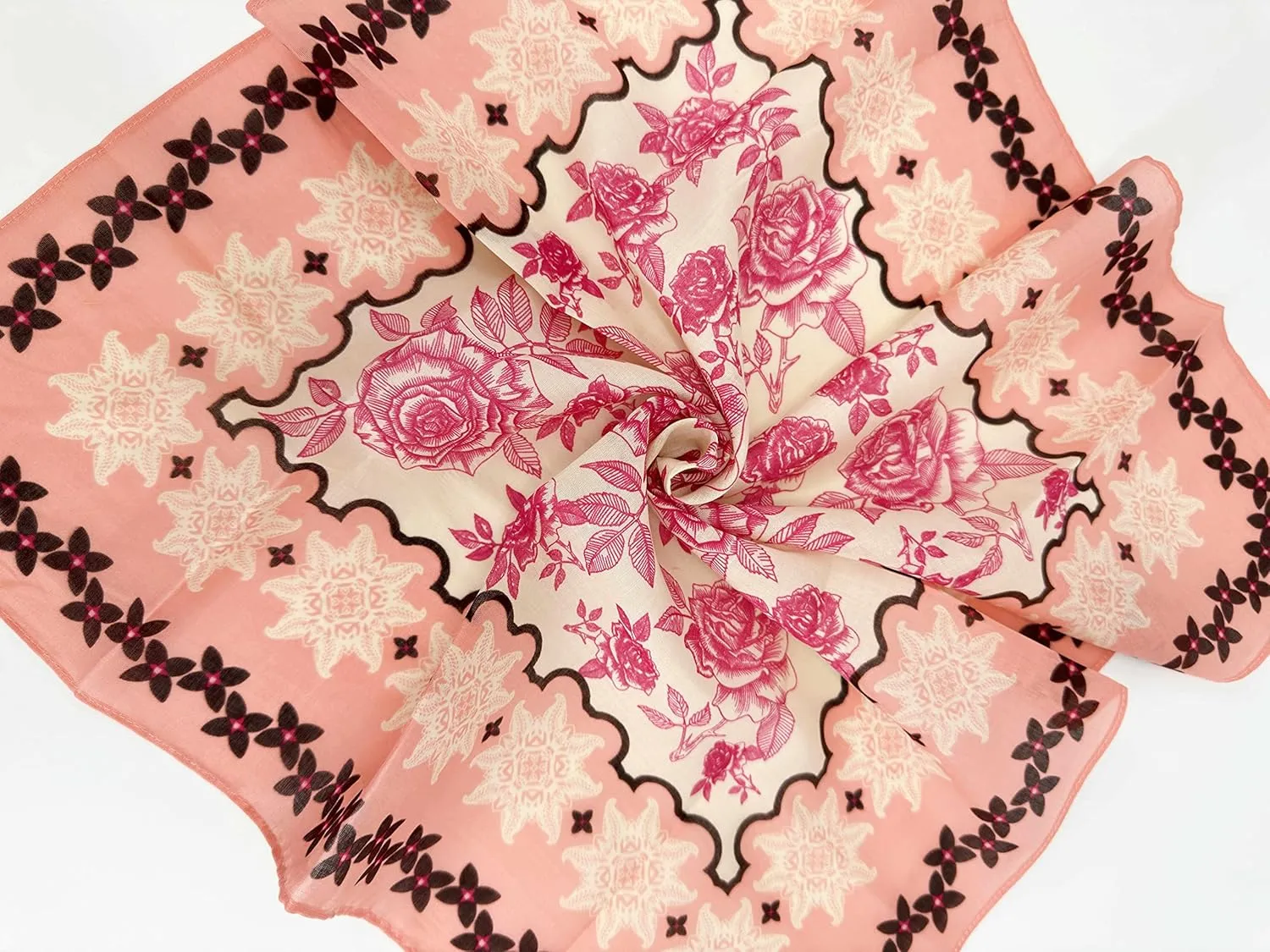 Bandanas for Women and Men??3 Pack Super Soft Thin 60s Preium Cotton 22 inch Handkerchiefs