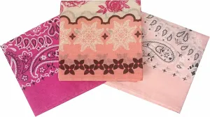 Bandanas for Women and Men??3 Pack Super Soft Thin 60s Preium Cotton 22 inch Handkerchiefs