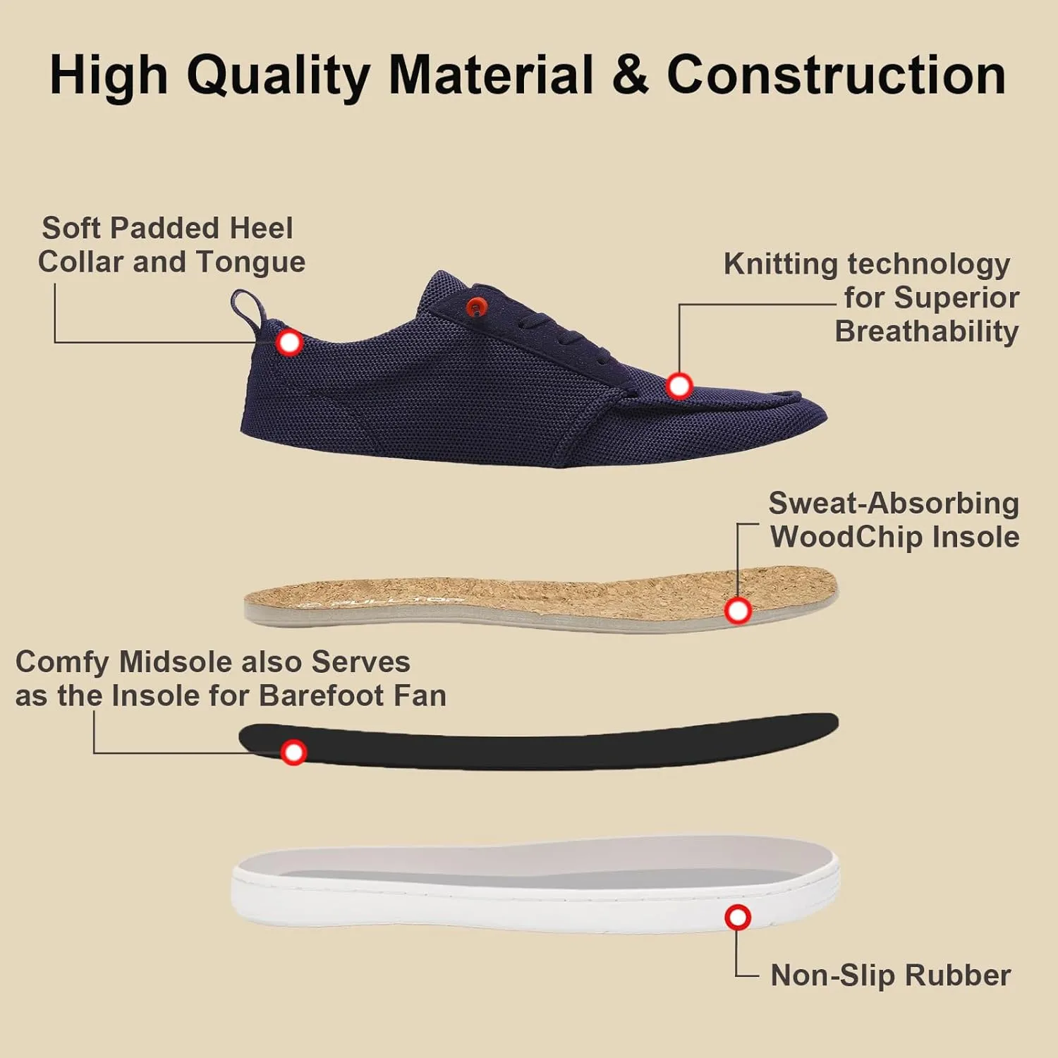 Barefoot Wide Toe Box Shoes for Women - Minimalist Barefoot Shoes with | Zero Drop Sole | Extra Wide Slip on Walking Shoes for Women