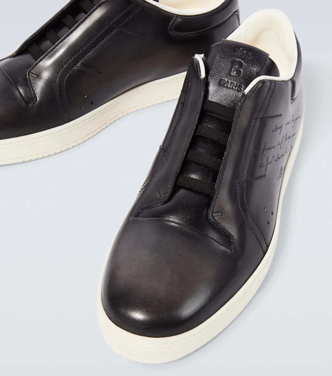 Berluti playtime scritto leather slip-ons, black