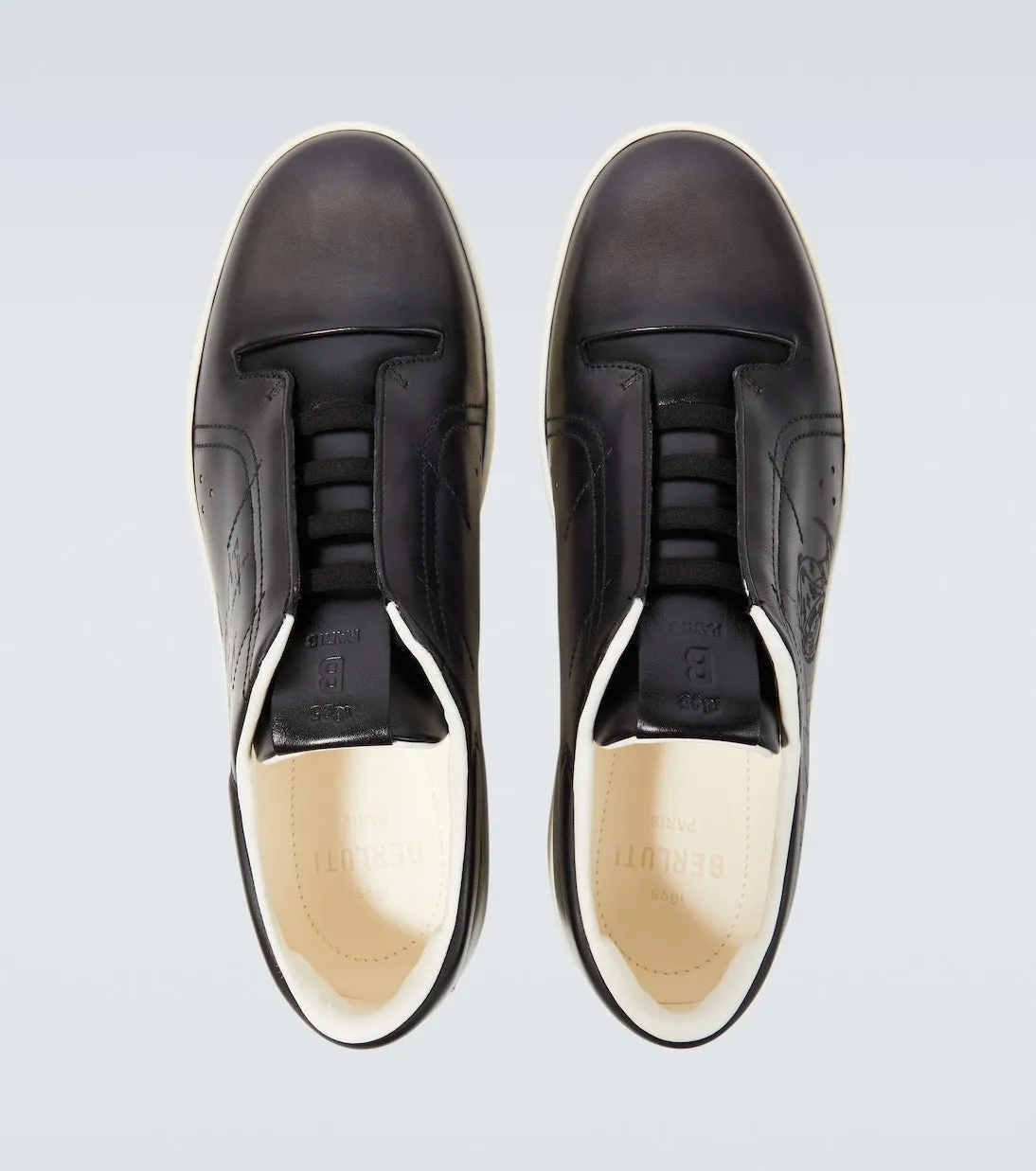 Berluti playtime scritto leather slip-ons, black