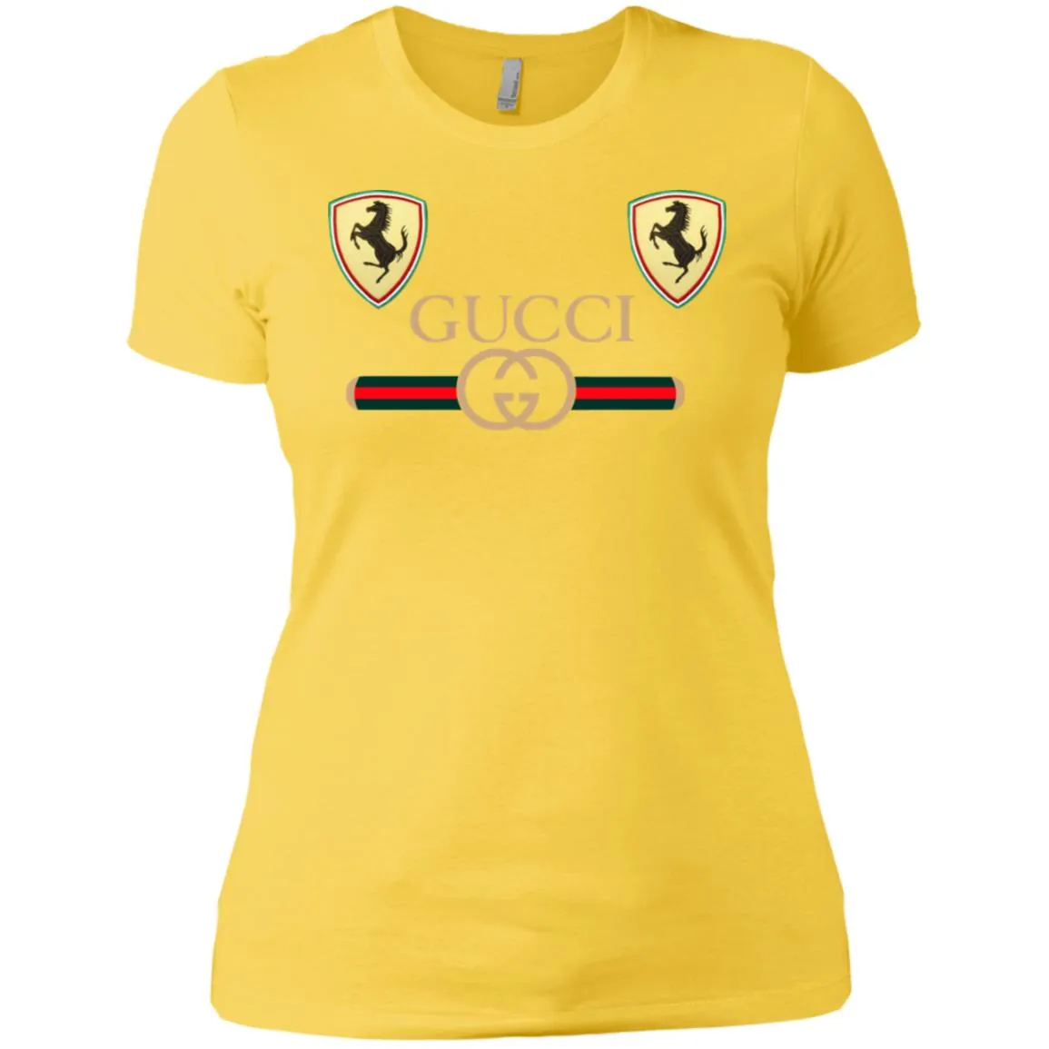 Best Gucci Ferrari New T-shirt Women Cotton T-Shirt
