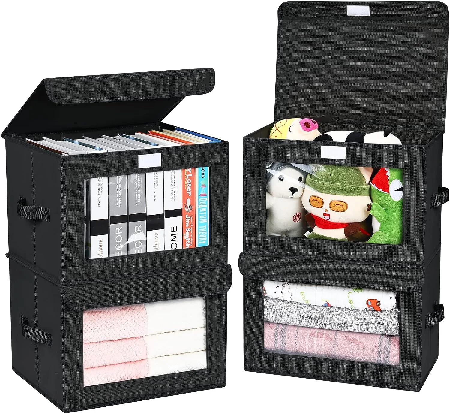 Blushbees® 4-Pack Storage Bins with Handles and Lids - PACK OF 4