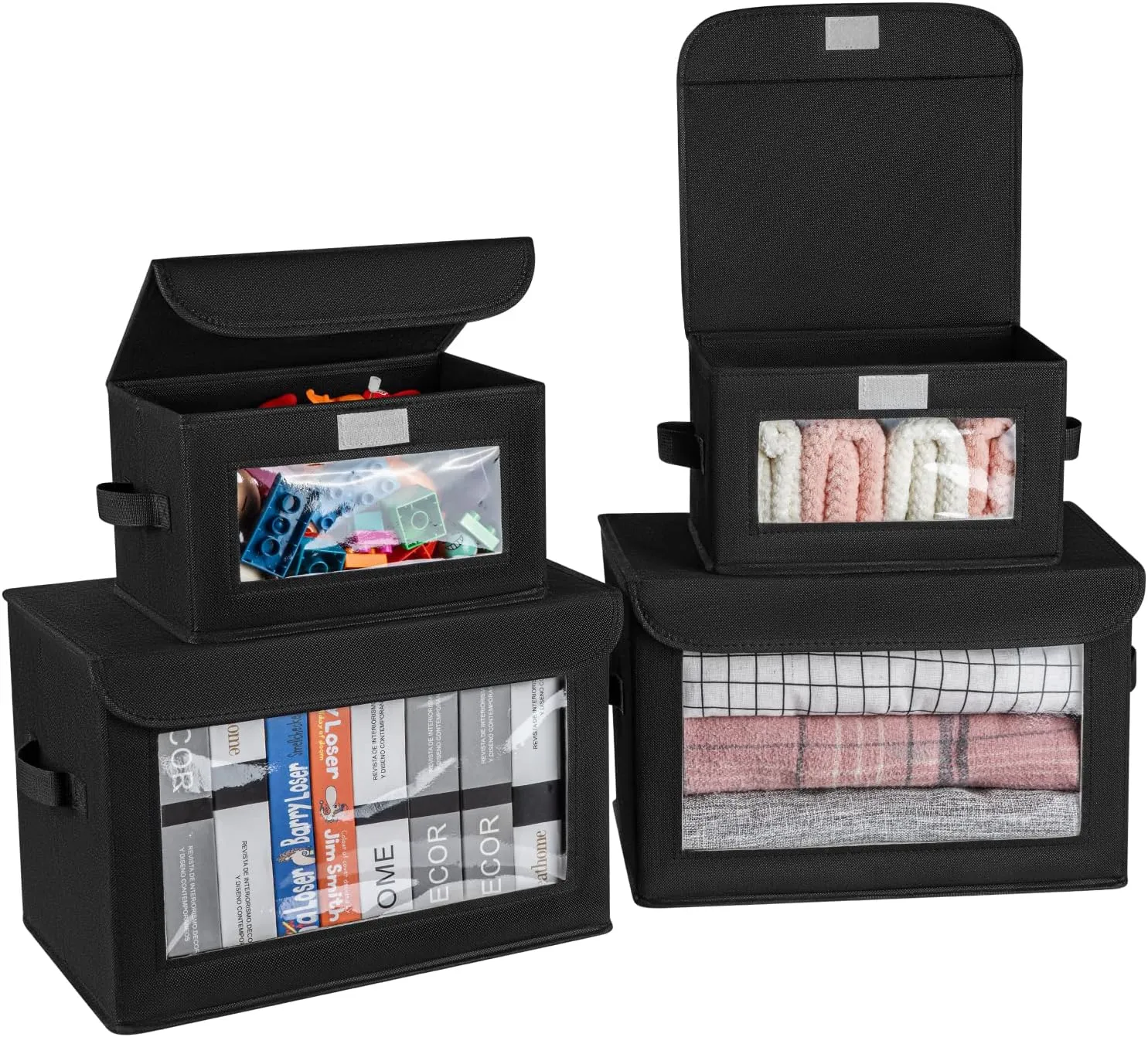 Blushbees® 4-Pack Storage Bins with Handles and Lids - PACK OF 4