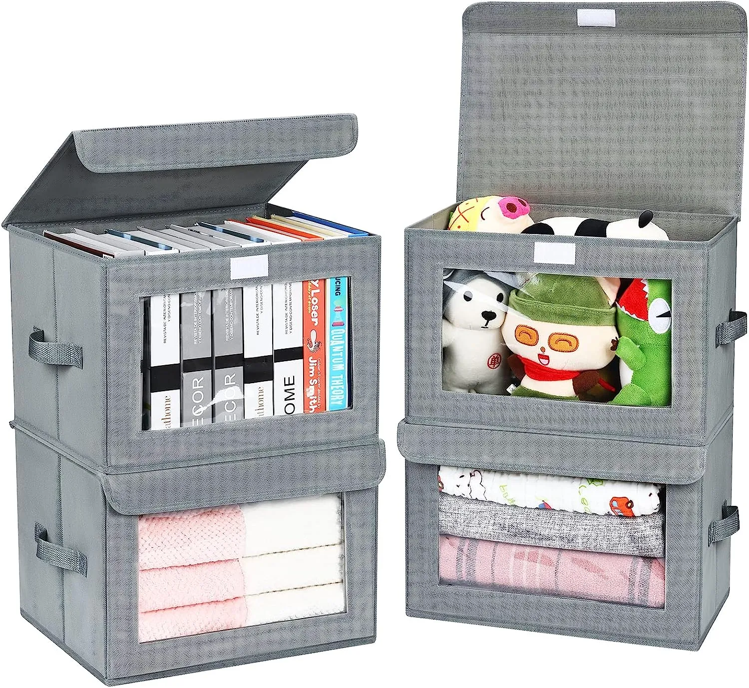 Blushbees® 4-Pack Storage Bins with Handles and Lids - PACK OF 4