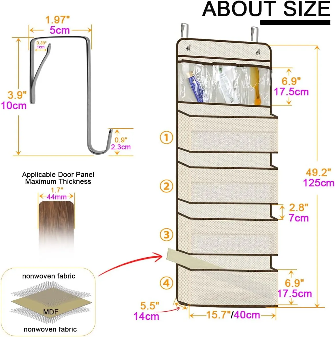 Blushbees® 4-Shelf Hanging Shelves - 2 Pack