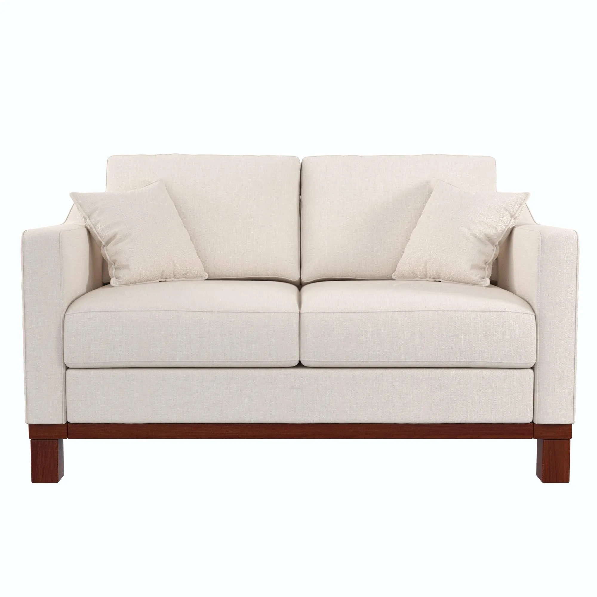 Brooklyn Upholstered Wood Base Loveseat