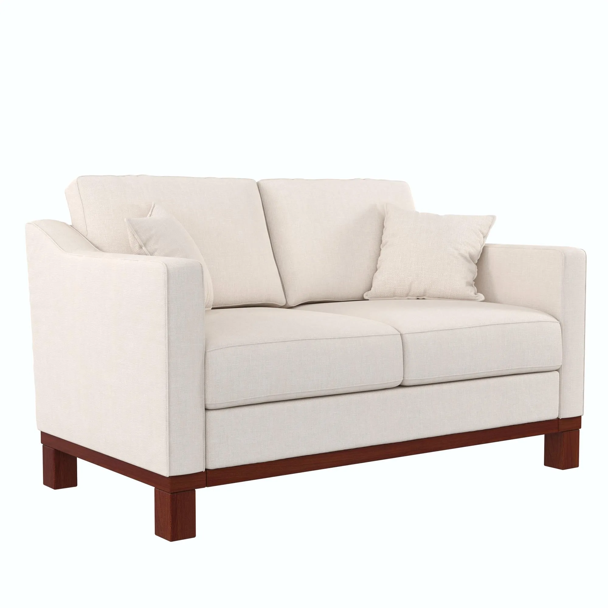 Brooklyn Upholstered Wood Base Loveseat
