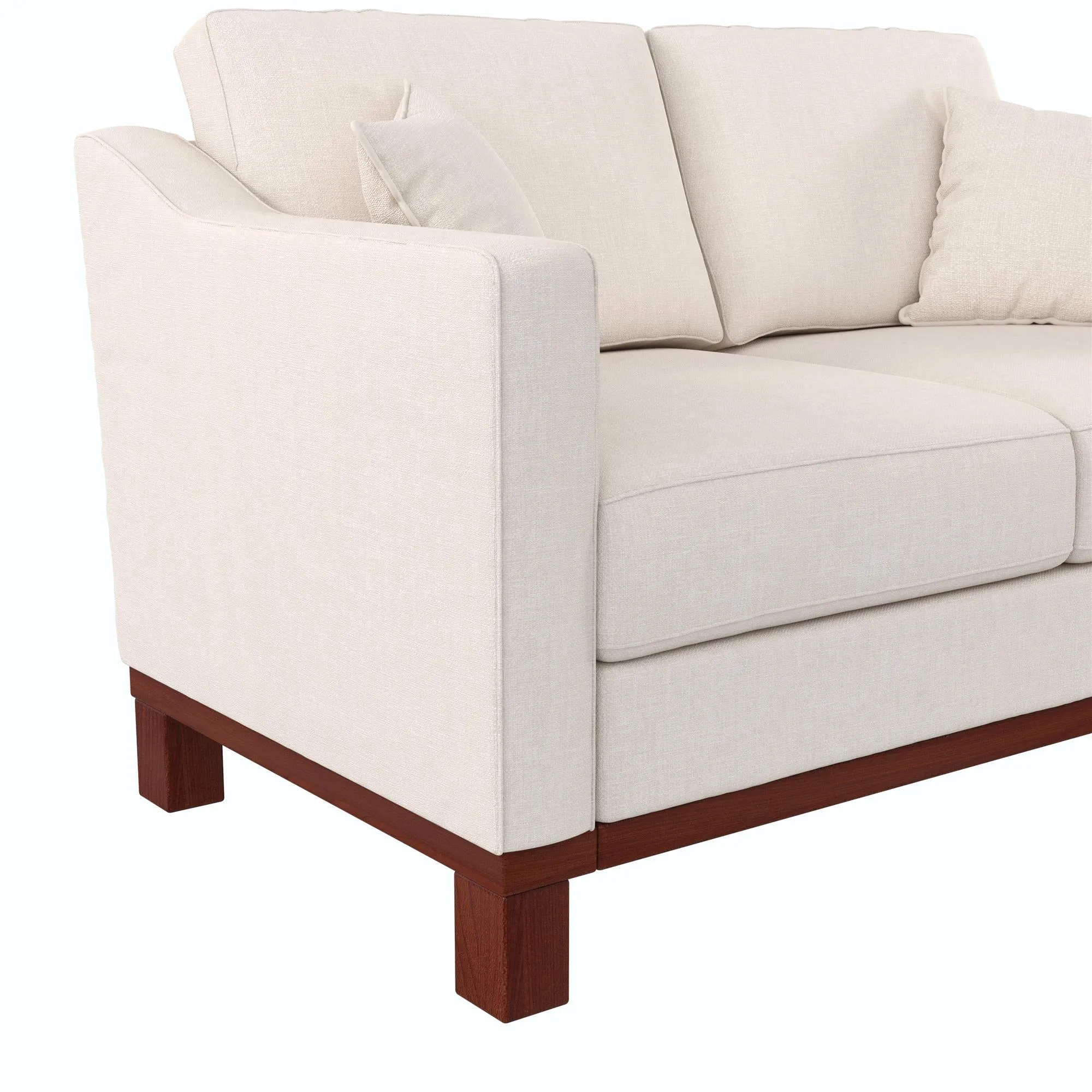 Brooklyn Upholstered Wood Base Loveseat