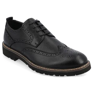 Campbell Wing Tip Vance Co. Men's Oxford Shoes, Black