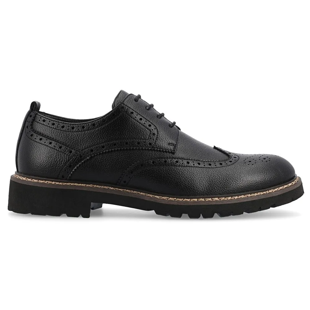 Campbell Wing Tip Vance Co. Men's Oxford Shoes, Black