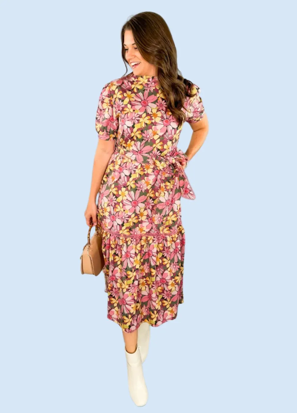 Chanel Teaberry Midi Dress