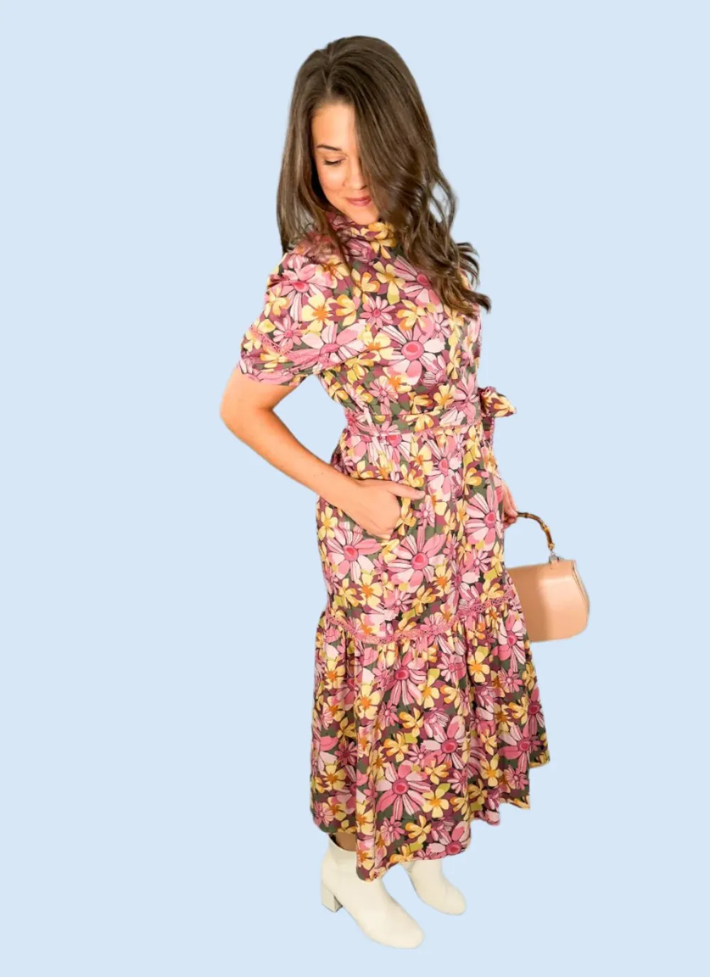 Chanel Teaberry Midi Dress