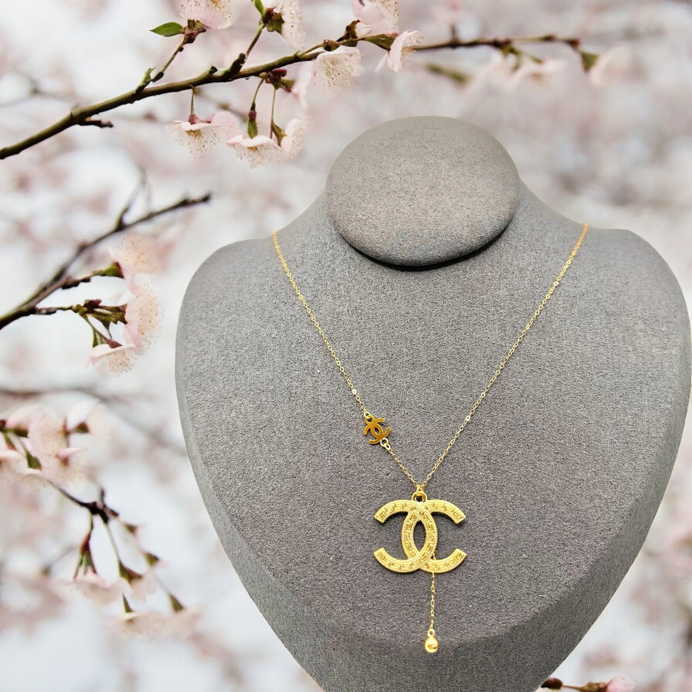 CHANNEL INSPIRED NECKLACE