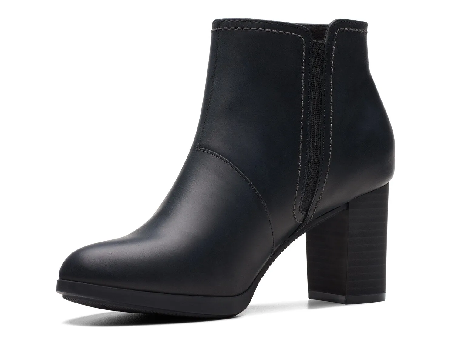 Clarks Bayla Glow Zip Boots, Black