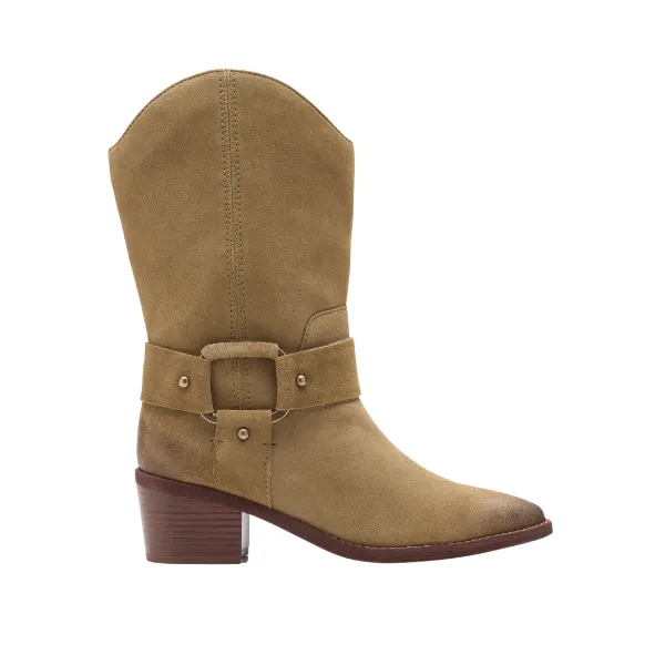 Clarks Women's Morzine Rise Dark Sand Suede