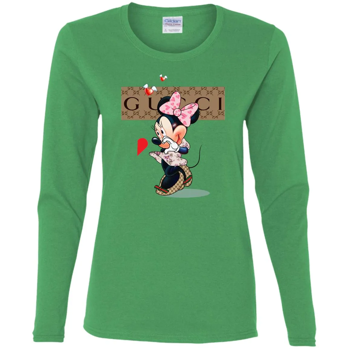 Couple Gucci Minnie Tshirt Valentine's Day Women Long Sleeve Shirt