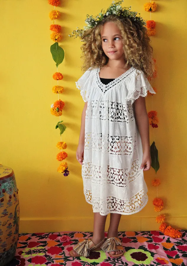 Daphne dress lace off white