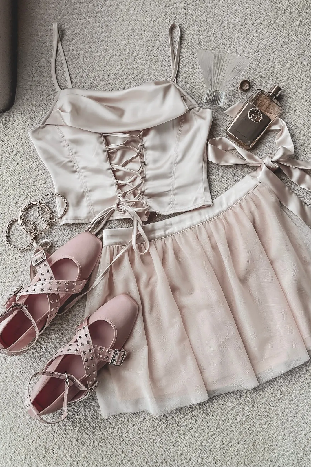 DEAL A Ballet Slay Blush Tulle Set