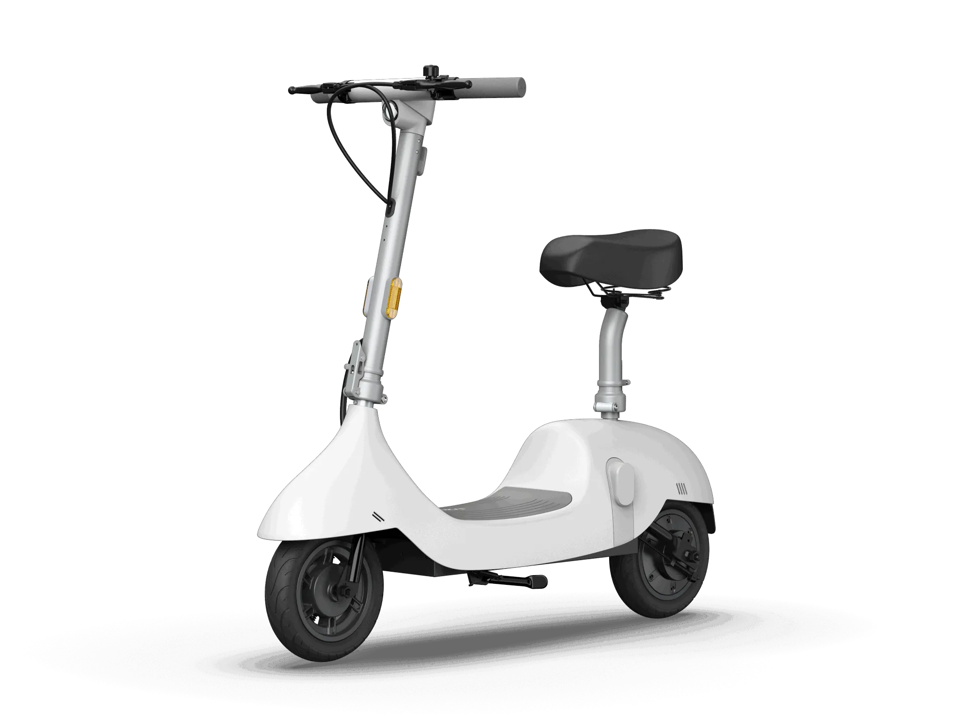 EA10C Ceetle Pro Electric Scooter with Foldable Seat w/35 Miles Operating Range & 15.5mph Max Speed - White