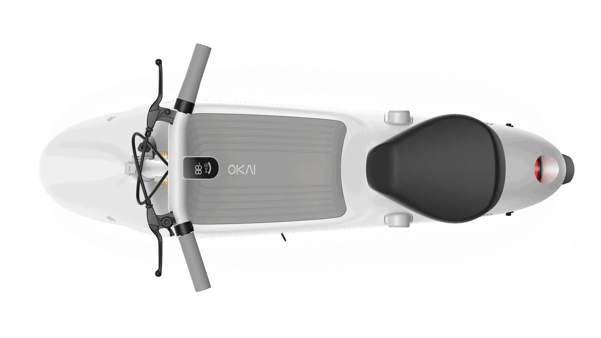 EA10C Ceetle Pro Electric Scooter with Foldable Seat w/35 Miles Operating Range & 15.5mph Max Speed - White