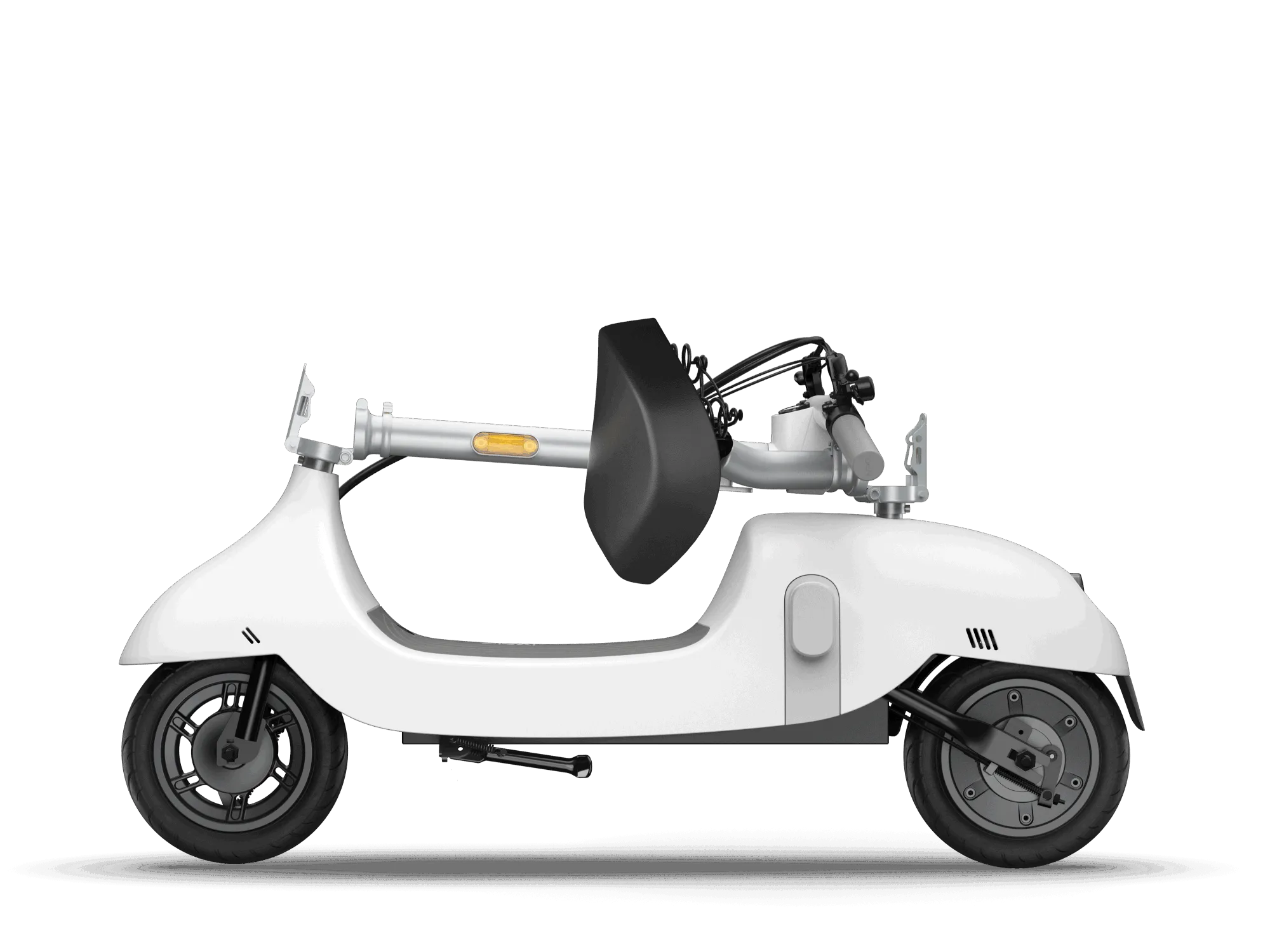 EA10C Ceetle Pro Electric Scooter with Foldable Seat w/35 Miles Operating Range & 15.5mph Max Speed - White