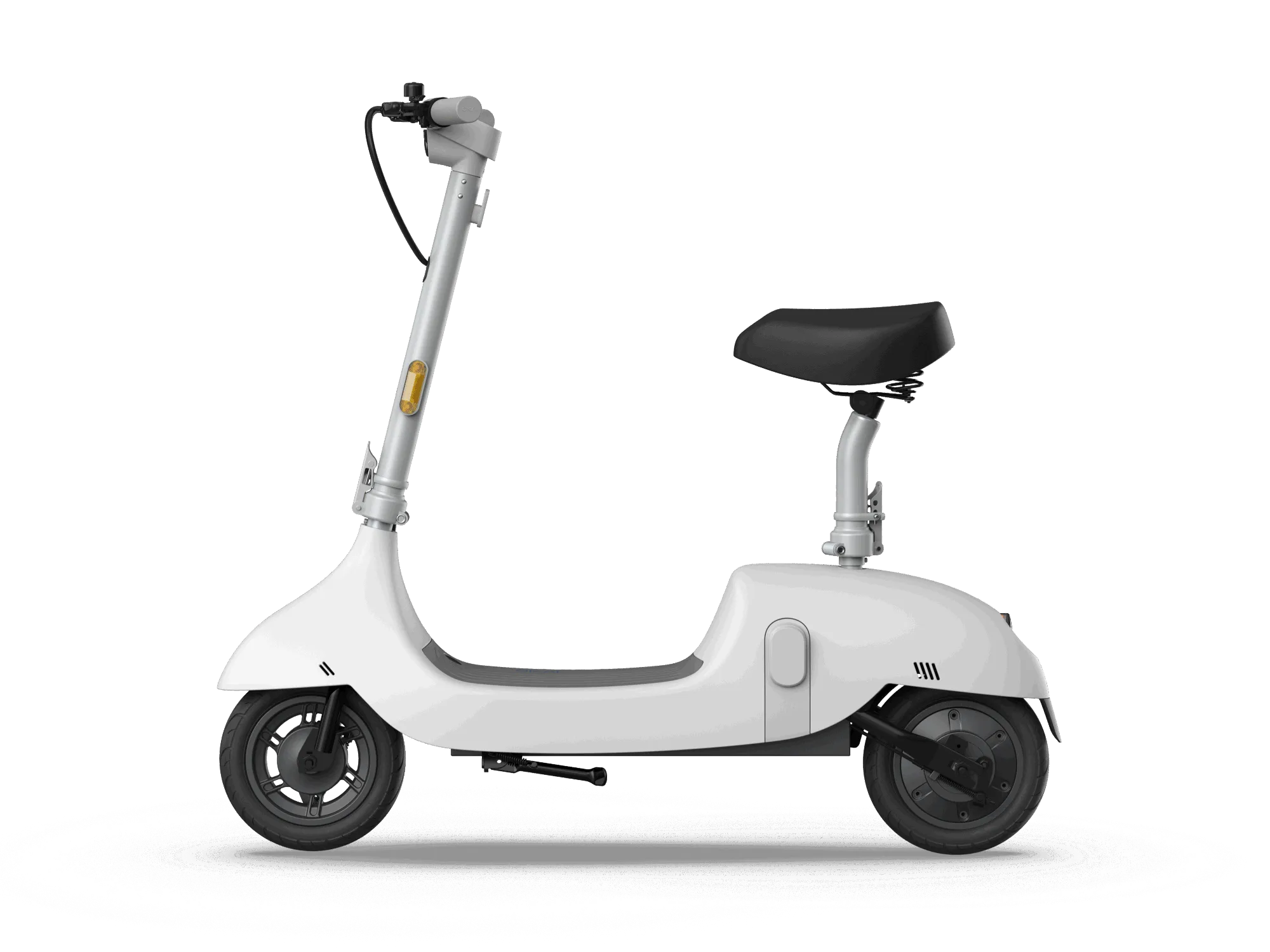EA10C Ceetle Pro Electric Scooter with Foldable Seat w/35 Miles Operating Range & 15.5mph Max Speed - White