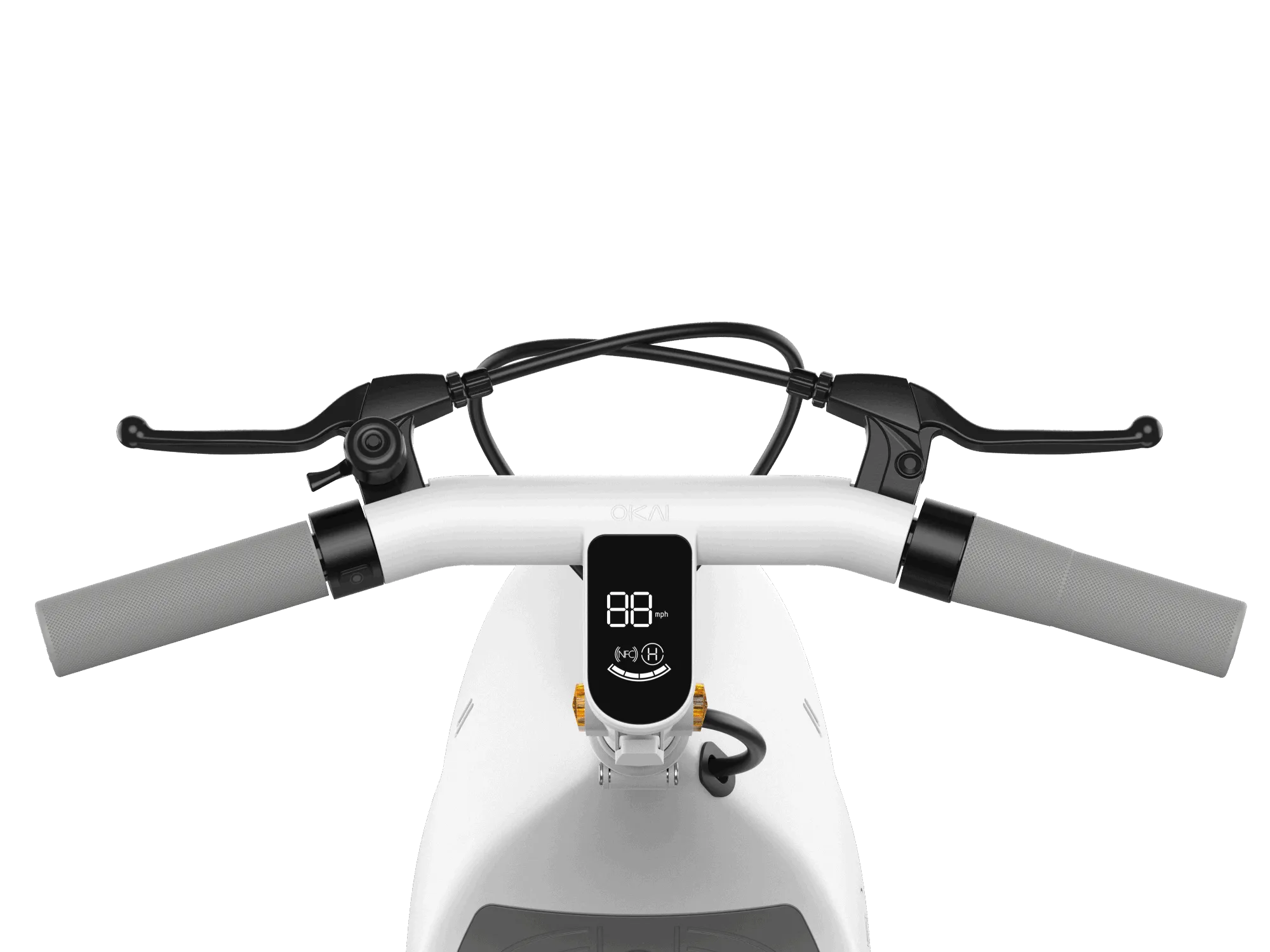 EA10C Ceetle Pro Electric Scooter with Foldable Seat w/35 Miles Operating Range & 15.5mph Max Speed - White