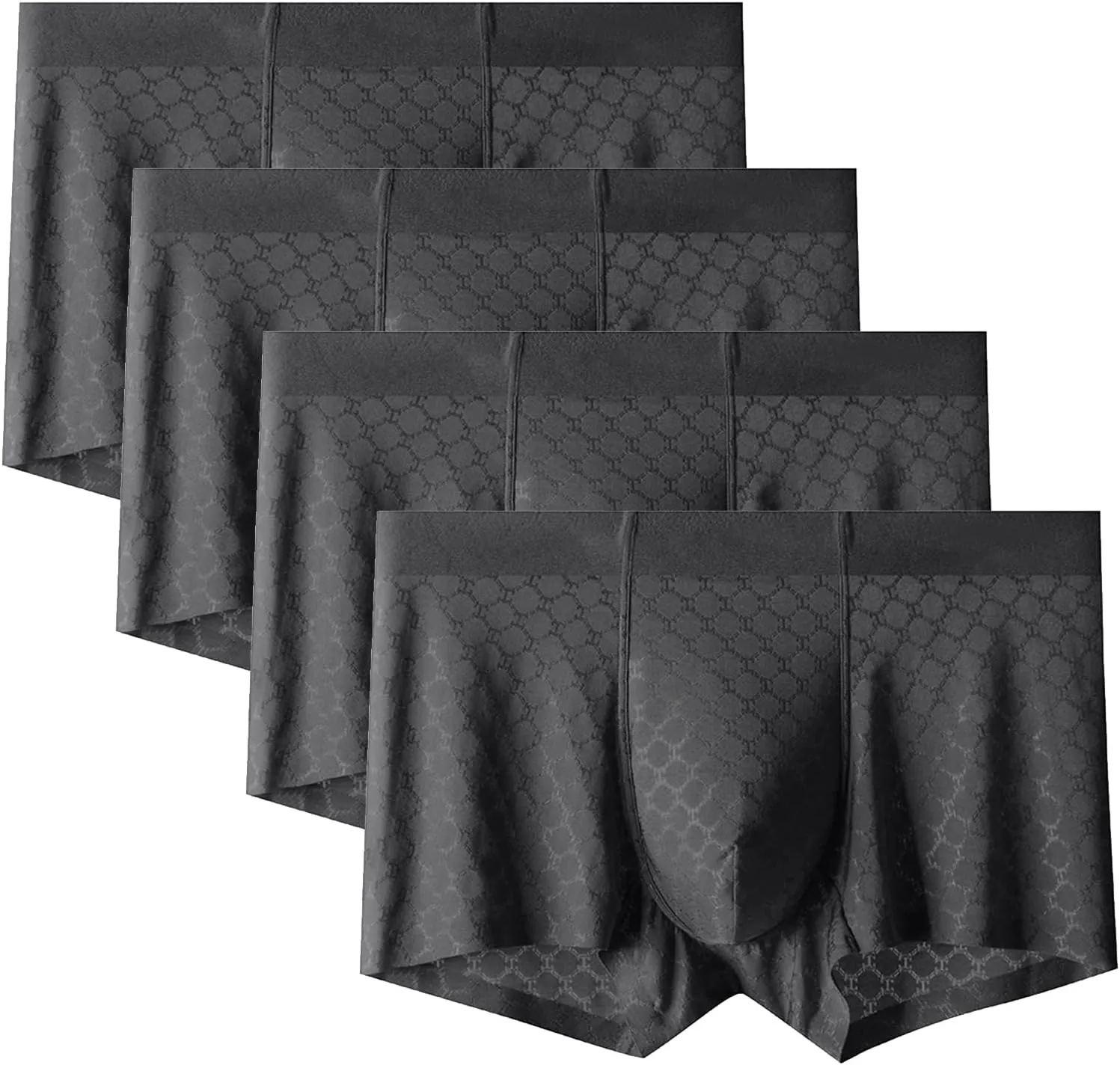 Evankin Mens Ice Silk Mesh Boxer Briefs Breathable Cool Underwear Low Rise Stretch Boxers