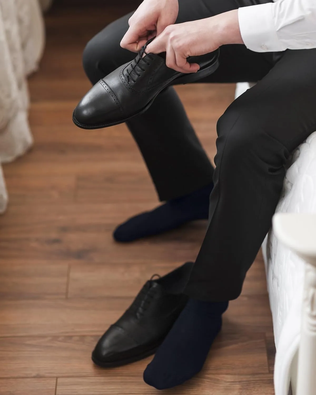 Feraricci Solid Color Casual Dress Socks for Men - Colorful & Comfortable Crew Socks