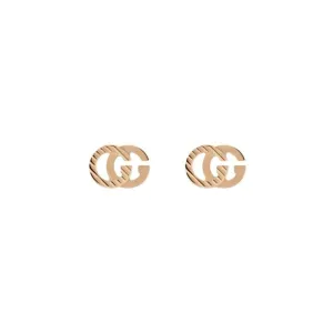 GC GG Running 18ct Rose Gold Stud Earrings D