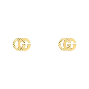 GC GG Running 18ct Yellow Gold Stud Earrings D