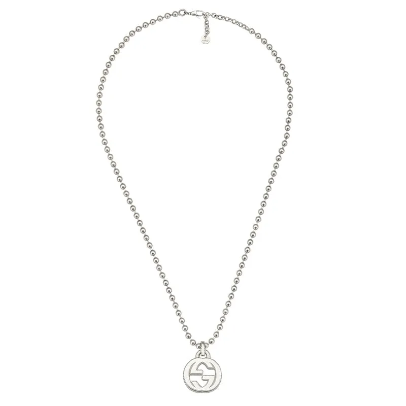 GC Interlocking Sterling Silver Pendant Necklace