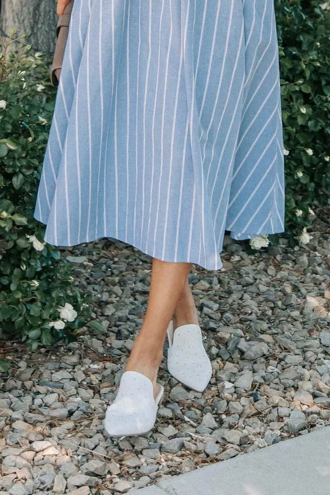 Grace Studded Mule in White