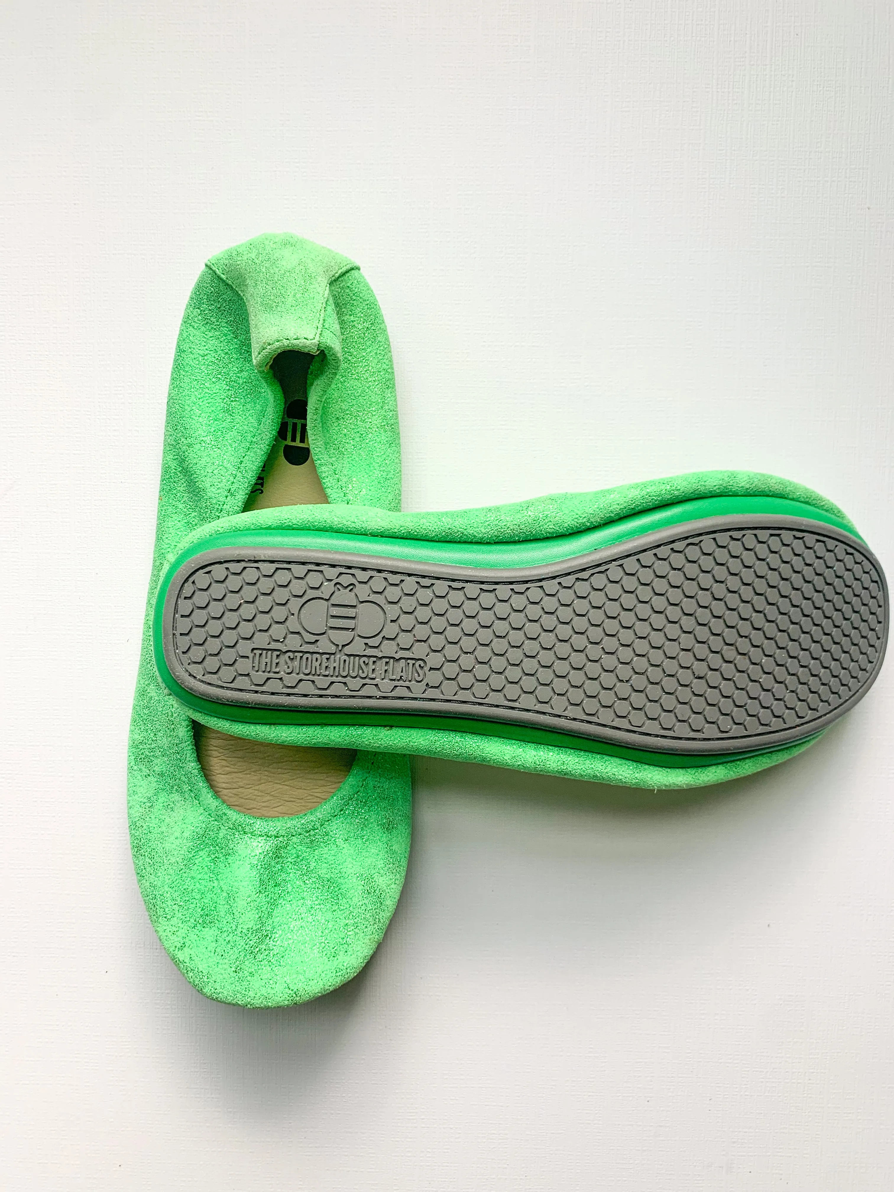 Green Neon Suede Glam